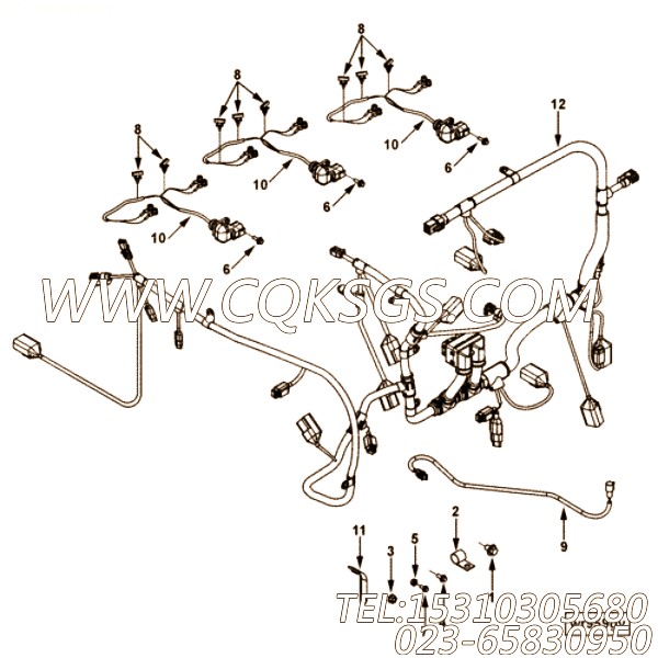 【ETR CNT MDL WRG线束】康明斯CUMMINS柴油机的4941057 ETR CNT MDL WRG线束