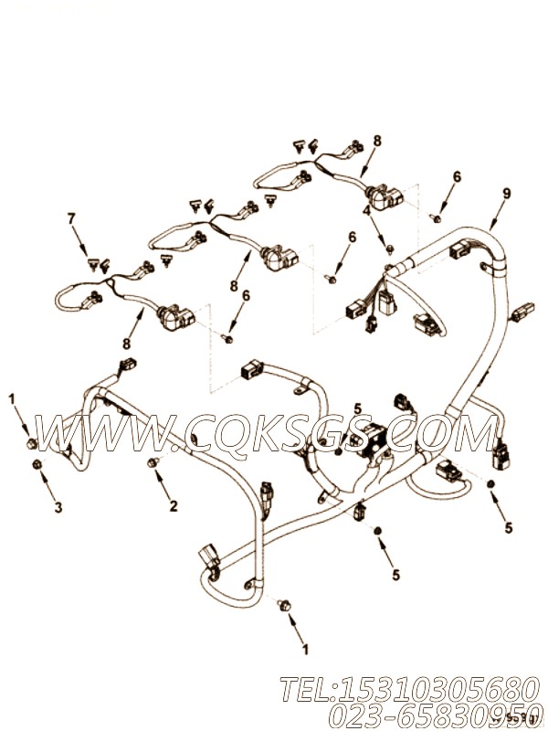 【线束】康明斯CUMMINS柴油机的4936232 线束