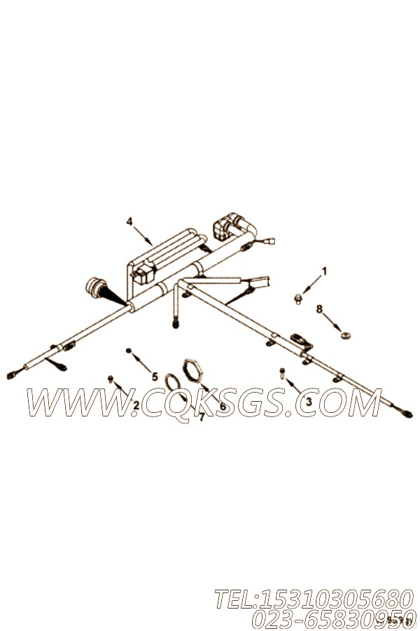 【ETR CNT MDL WRG线束】康明斯CUMMINS柴油机的3973828 ETR CNT MDL WRG线束