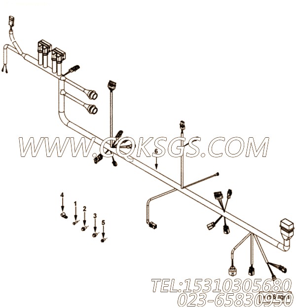 【ETR CNT MDL WRG线束】康明斯CUMMINS柴油机的2866153 ETR CNT MDL WRG线束