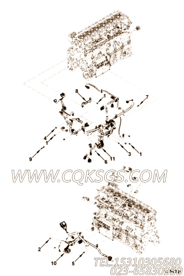 【线束】康明斯CUMMINS柴油机的4948446 线束