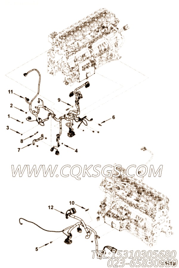 【线束】康明斯CUMMINS柴油机的4939020 线束