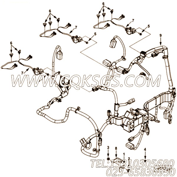 【ETR CNT MDL WRG线束】康明斯CUMMINS柴油机的4991986 ETR CNT MDL WRG线束