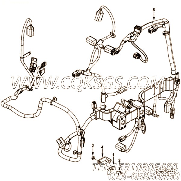 【ETR CNT MDL WRG线束】康明斯CUMMINS柴油机的5254340 ETR CNT MDL WRG线束