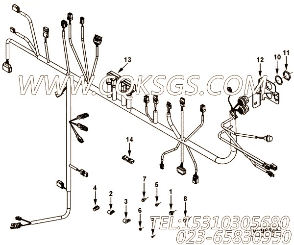 【ETR CNT MDL WRG线束】康明斯CUMMINS柴油机的5257857 ETR CNT MDL WRG线束