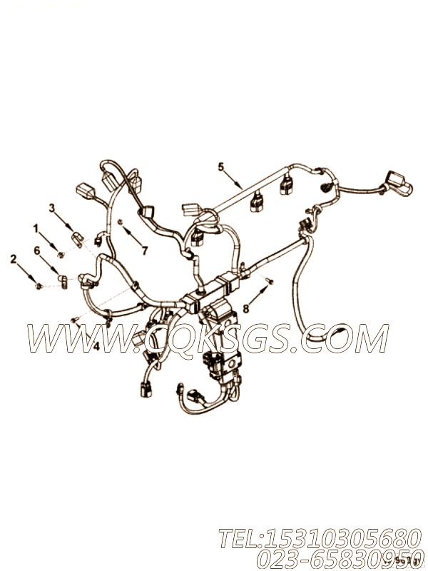 【ETR CNT MDL WRG线束】康明斯CUMMINS柴油机的5254332 ETR CNT MDL WRG线束