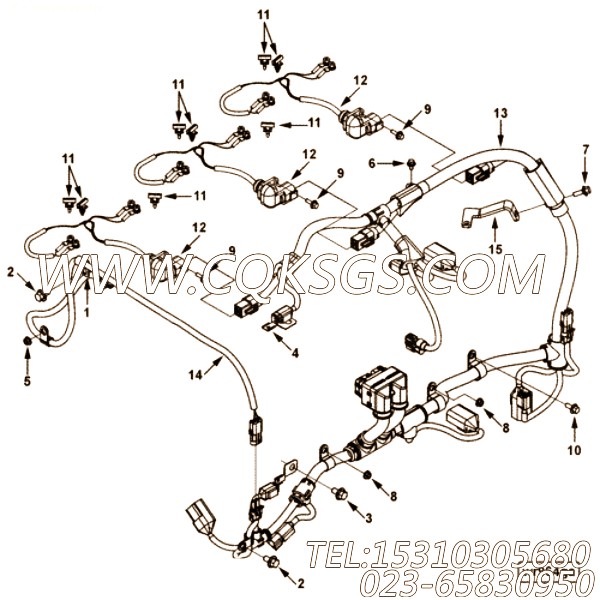 【ETR CNT MDL WRG线束】康明斯CUMMINS柴油机的4945301 ETR CNT MDL WRG线束