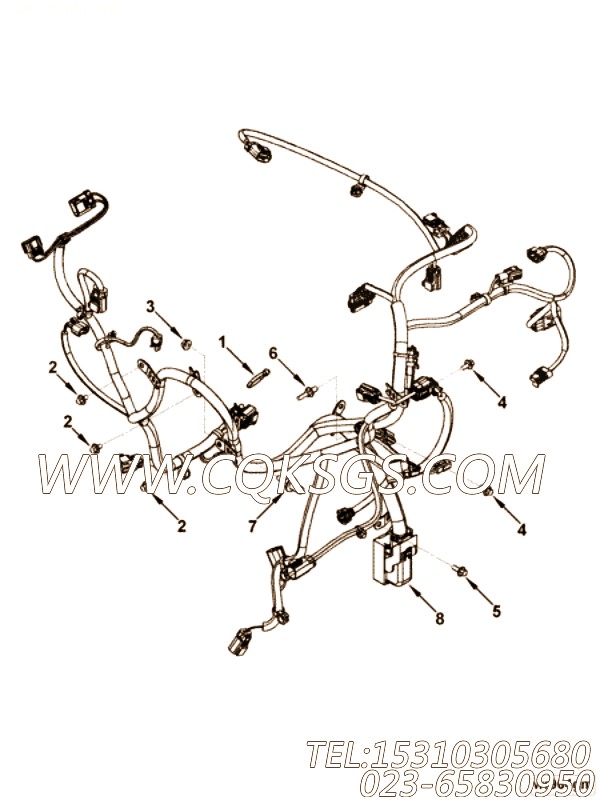 【ETR CNT MDL WRG线束】康明斯CUMMINS柴油机的5267661 ETR CNT MDL WRG线束