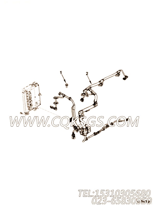 【ETR CNT MDL WRG线束】康明斯CUMMINS柴油机的5262958 ETR CNT MDL WRG线束