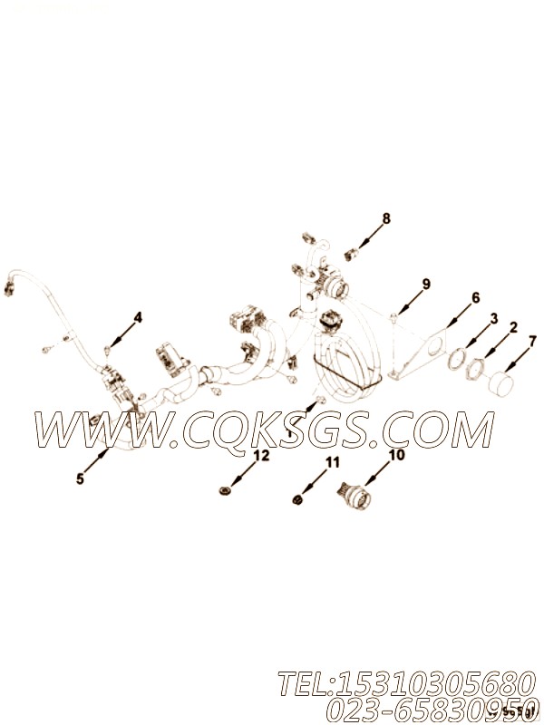 【线束】康明斯CUMMINS柴油机的4992106 线束