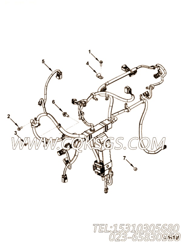 【ETR CNT MDL WRG线束】康明斯CUMMINS柴油机的5271318 ETR CNT MDL WRG线束