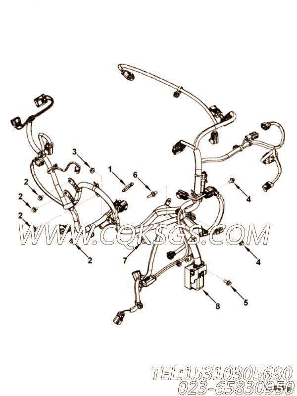 【ETR CNT MDL WRG线束】康明斯CUMMINS柴油机的5274848 ETR CNT MDL WRG线束