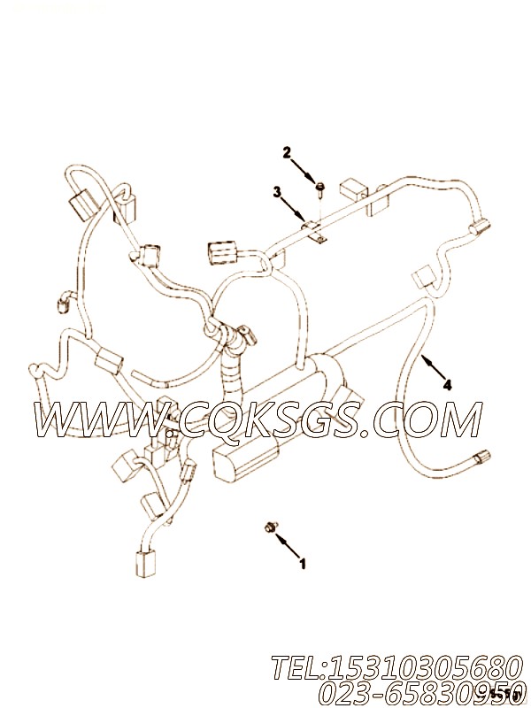 【ETR CNT MDL WRG线束】康明斯CUMMINS柴油机的5282045 ETR CNT MDL WRG线束