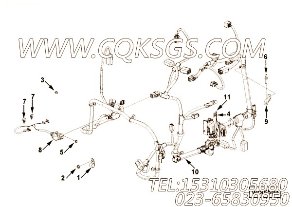 【接线托架】康明斯CUMMINS柴油机的5287624 接线托架