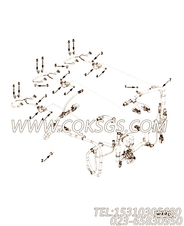 【ETR CNT MDL WRG线束】康明斯CUMMINS柴油机的5266391 ETR CNT MDL WRG线束