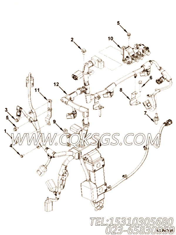 【ETR CNT MDL WRG线束】康明斯CUMMINS柴油机的5266980 ETR CNT MDL WRG线束