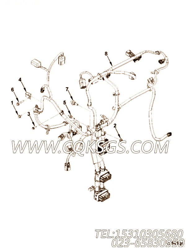 【ETR CNT MDL WRG线束】康明斯CUMMINS柴油机的5269526 ETR CNT MDL WRG线束