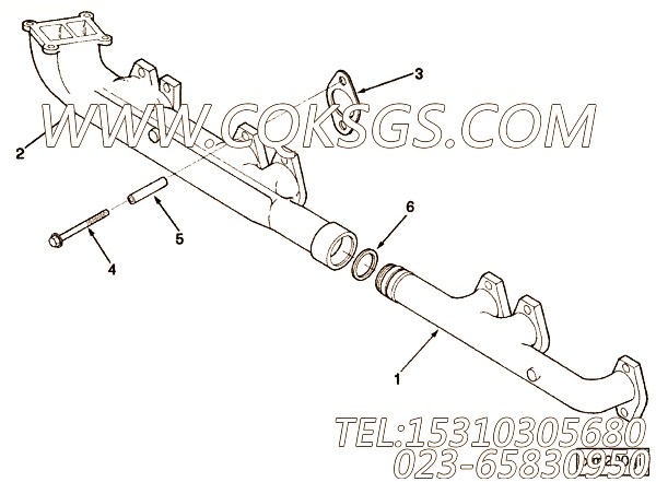 【排气歧管】康明斯CUMMINS柴油机的3253789 排气歧管