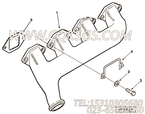 【排气歧管】康明斯CUMMINS柴油机的179448 排气歧管