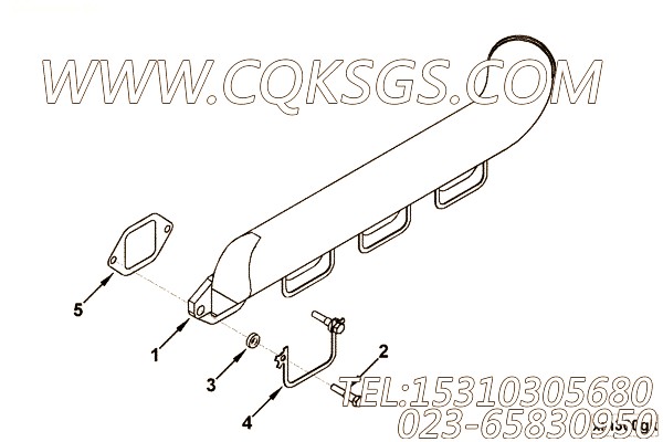 【排气歧管】康明斯CUMMINS柴油机的201655 排气歧管
