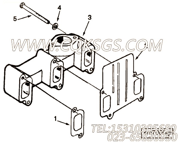 【排气歧管】康明斯CUMMINS柴油机的C0154236900 排气歧管