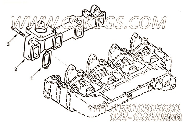 【排气歧管】康明斯CUMMINS柴油机的3901223 排气歧管
