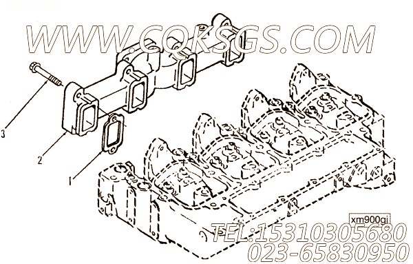 【排气歧管】康明斯CUMMINS柴油机的3902274 排气歧管