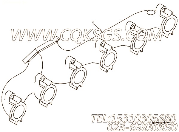 【排气歧管】康明斯CUMMINS柴油机的3933273 排气歧管