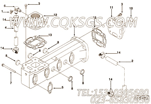 【软管】康明斯CUMMINS柴油机的3918922 软管