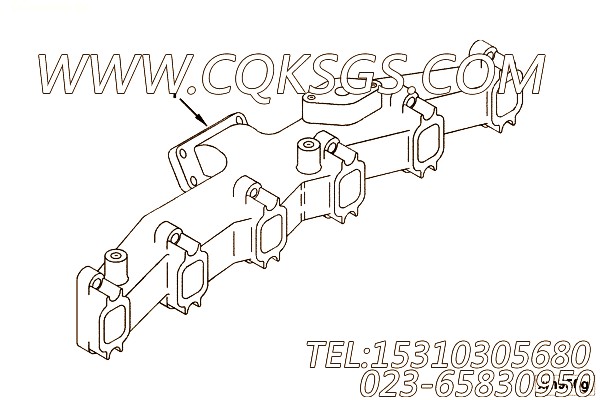 【排气歧管】康明斯CUMMINS柴油机的3931427 排气歧管