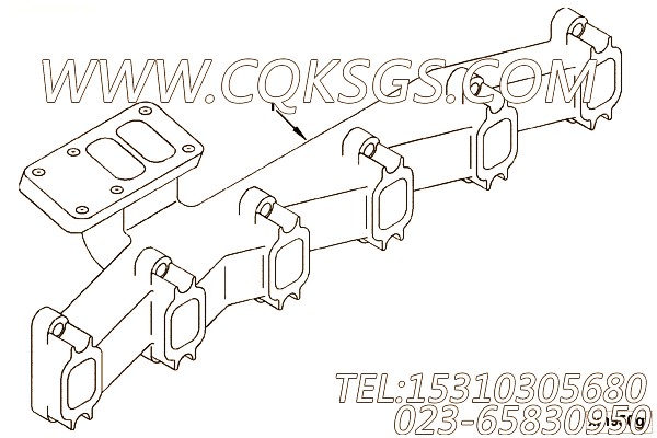 【排气歧管】康明斯CUMMINS柴油机的3931747 排气歧管