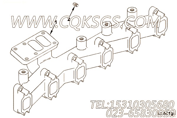 【排气歧管】康明斯CUMMINS柴油机的3863107 排气歧管