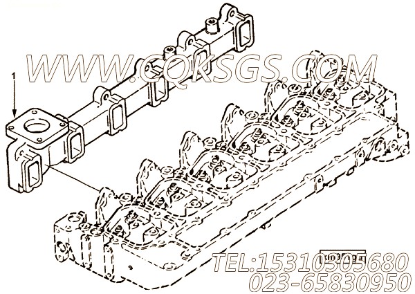 【排气歧管】康明斯CUMMINS柴油机的3901326 排气歧管