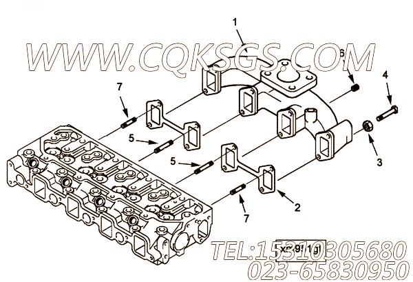 【六角法兰六角螺钉】康明斯CUMMINS柴油机的4900451 六角法兰六角螺钉
