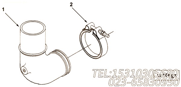 【输出管涡轮物证】康明斯CUMMINS柴油机的181436 输出管涡轮物证