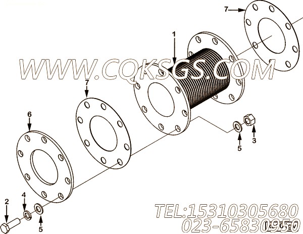【灵活EXH套件】康明斯CUMMINS柴油机的3880701 灵活EXH套件