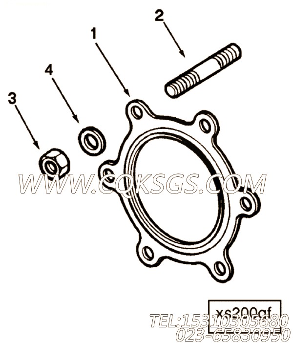 【涡轮增压器密封垫】康明斯CUMMINS柴油机的3276609 涡轮增压器密封垫