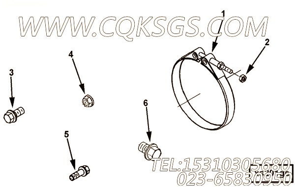 【Clamp, T Bolt】康明斯CUMMINS柴油机的4078787 Clamp, T Bolt