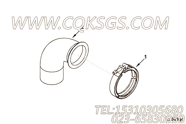 【排气法兰】康明斯CUMMINS柴油机的554753 排气法兰