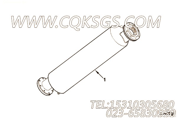 XS8106排气消声器,用于康明斯KTA38-G5-800KW发动机排气波纹管组,【发电机组】配件