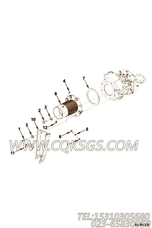 【母接头】康明斯CUMMINS柴油机的4964628 母接头