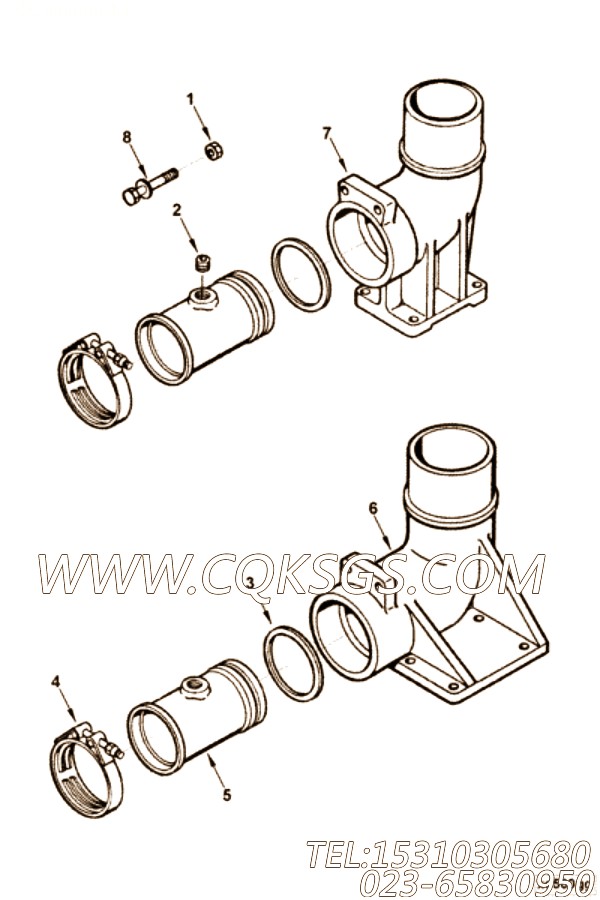 【压缩活塞环】康明斯CUMMINS柴油机的6552 1 压缩活塞环