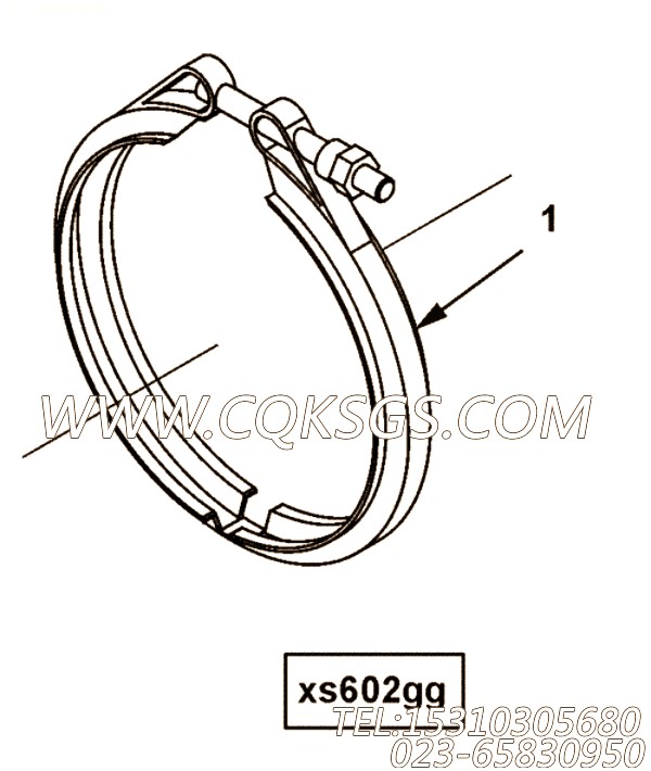 【至五型带箍】康明斯CUMMINS柴油机的3029618 至五型带箍