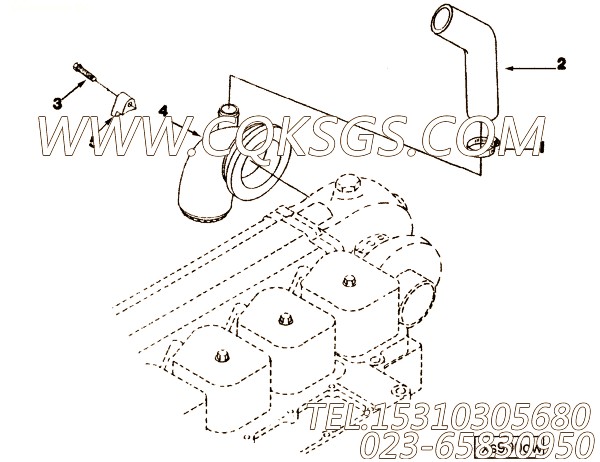 【排气口连接】康明斯CUMMINS柴油机的3905320 排气口连接