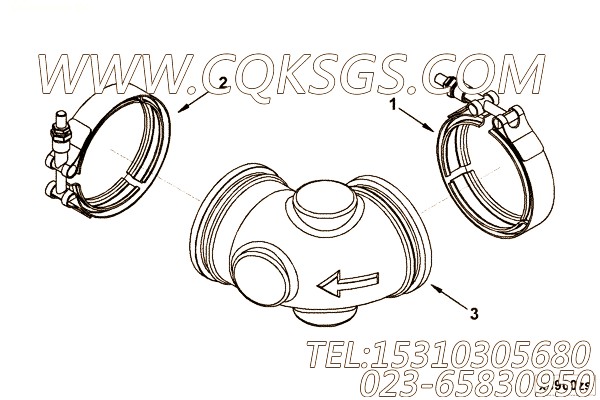 【至五型带箍】康明斯CUMMINS柴油机的3099092 至五型带箍