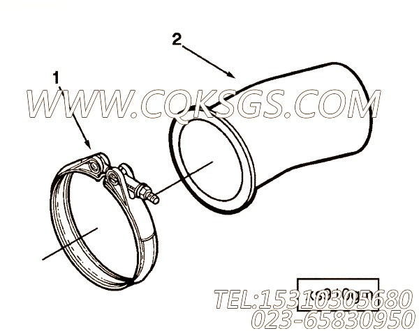 【排气口管】康明斯CUMMINS柴油机的3916373 排气口管
