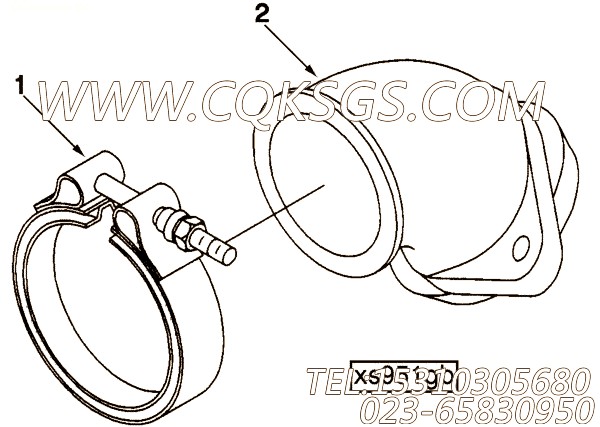 【排气口管】康明斯CUMMINS柴油机的3927811 排气口管