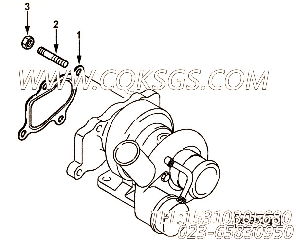 【Gasket, Exh Out Connection】康明斯CUMMINS柴油机的4900453 Gasket, Exh Out Connection