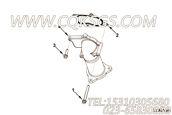 【排气口连接】康明斯CUMMINS柴油机的4992112 排气口连接