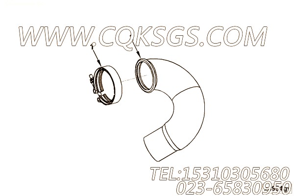 【排气口连接】康明斯CUMMINS柴油机的4932448 排气口连接